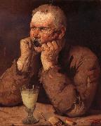 Jean Daniel Ihly An absinthe Drinker oil painting